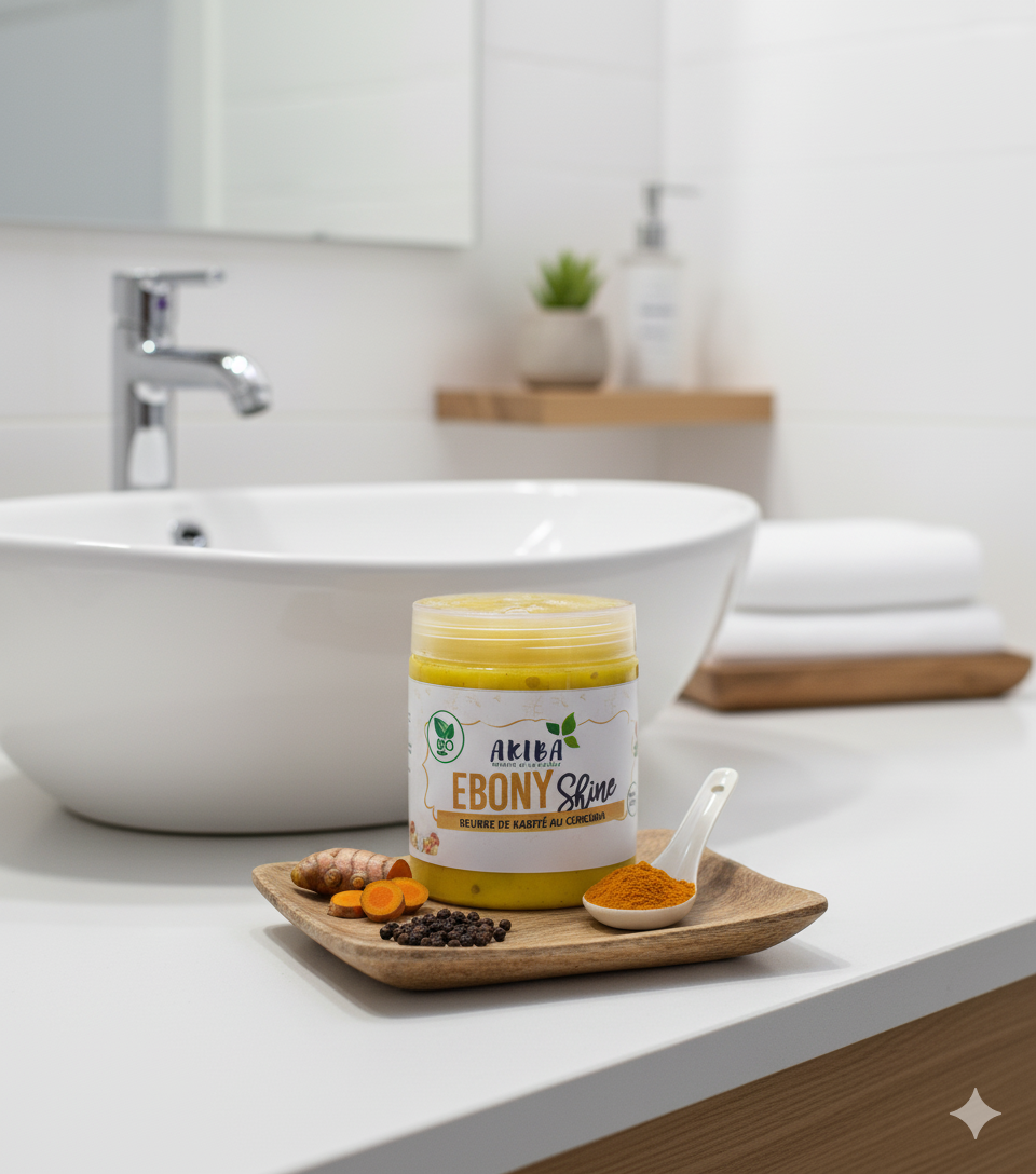 Beurre de Karité au Curcuma – Soin Éclat & Hydratation | Akiba Cosmétique