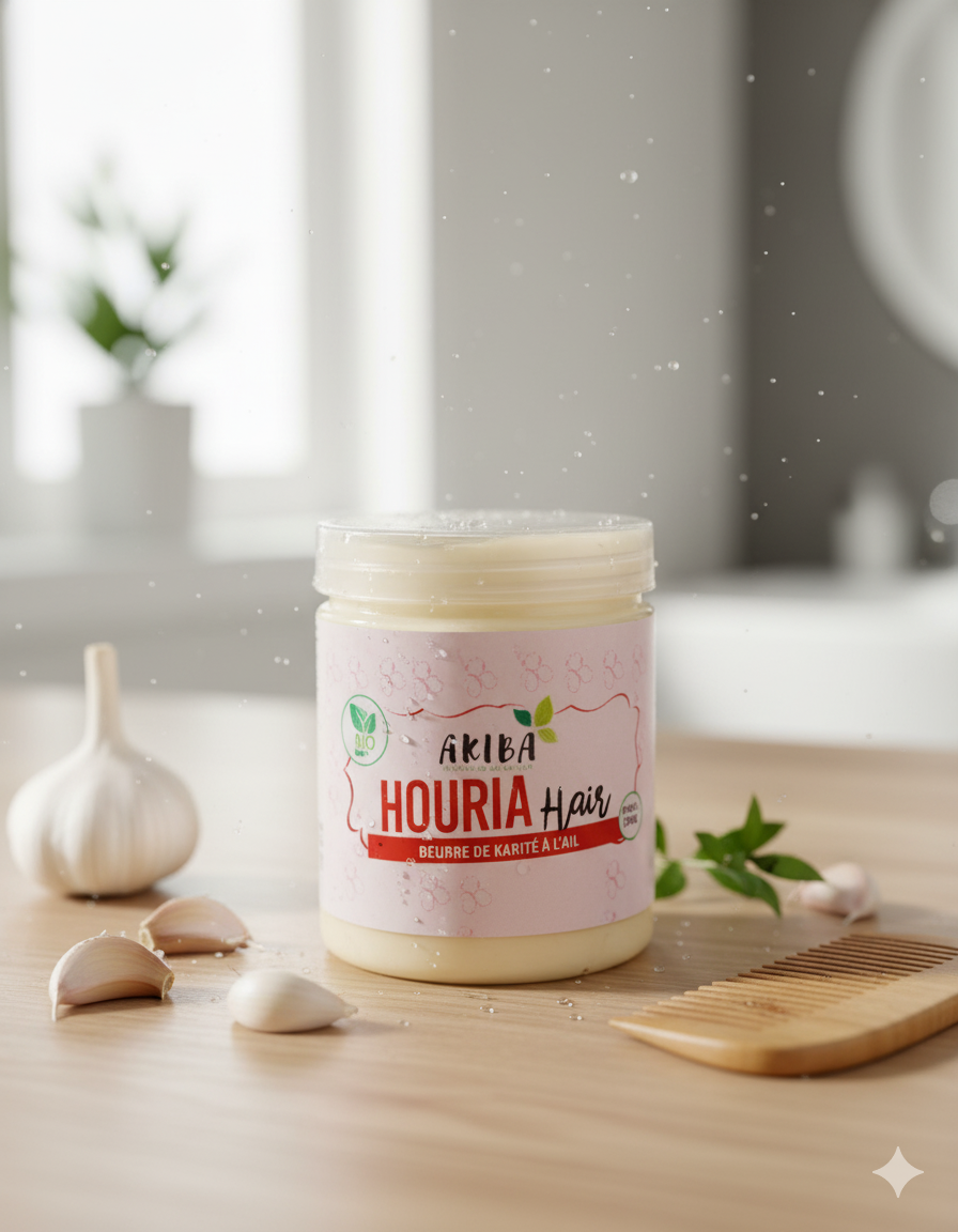 Beurre de Karité à l'ail – Hydratant Peau et Cheveux | Akiba Cosmétique