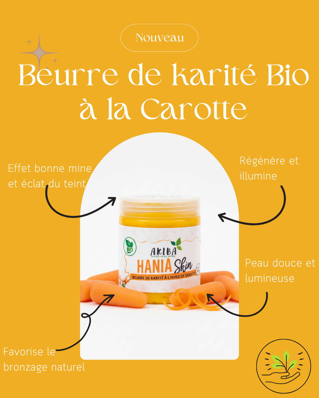 Beurre de Karité à la Carotte – Éclat & Hydratation Naturelle | Akiba Cosmétique