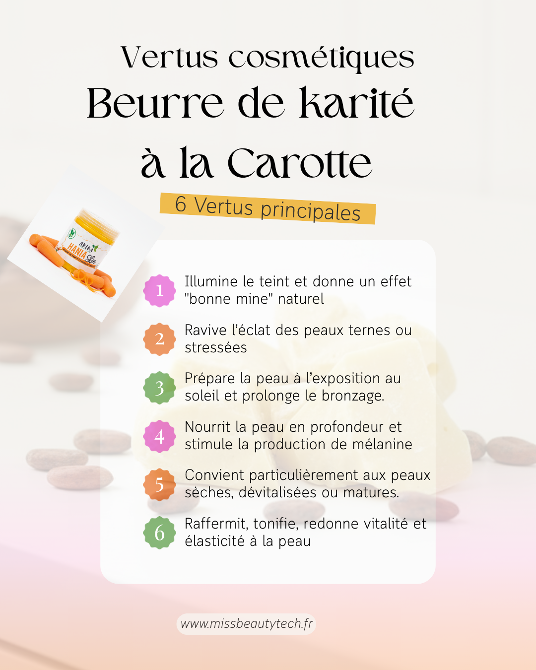 Beurre de Karité à la Carotte – Éclat & Hydratation Naturelle | Akiba Cosmétique