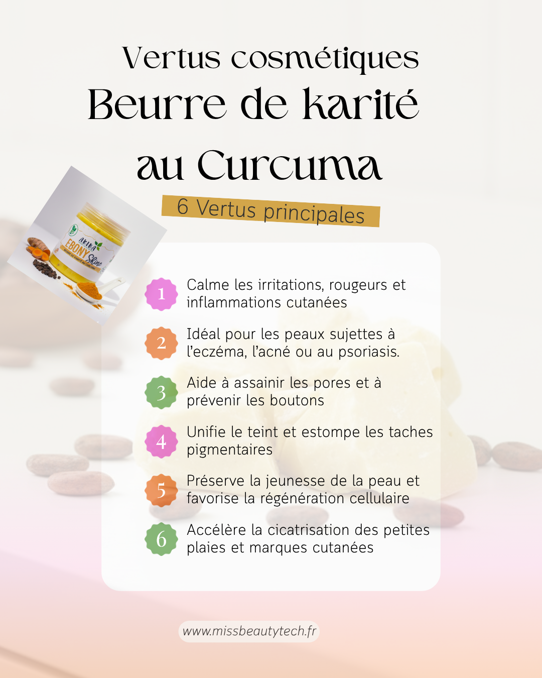 Beurre de Karité au Curcuma – Soin Éclat & Hydratation | Akiba Cosmétique